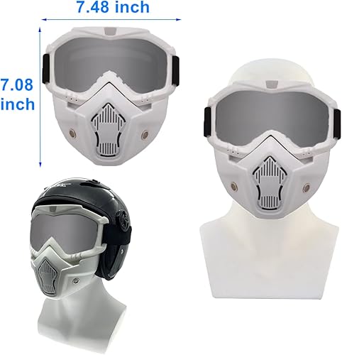 Miniatura 2 de Gafas de motocicleta con máscara extraíble  Gafas de motocross ATV Anti-UV ajustables MX Riding Offroad Ciclismo Moto Gafas protectoras Racing