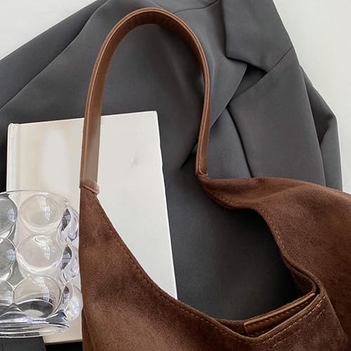 Miniatura 7 de Bolsos de ante modernos para mujer Bolsos de trabajo Bolsos de ante retro Bolso de mano holgado para viajes Bolso de oficina Bolso universitario
