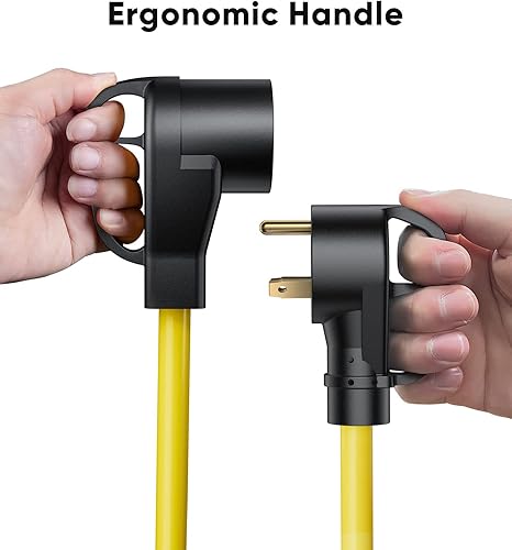 Miniatura 3 de NEMA 10-30P a dos 10-30R 3 clavijas Secadora Y Splitter 3 pies, 30Amp 250Volt 7500W STW 10 AWG Cable adaptador Y para secador, para salida de