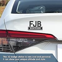 Vista 4 de FJB Edition Emblema de coche, letras 3D FJB Car Edition Emblema, calcomanía 3D con letras en relieve para parachoques, calcomanías 3D, letras