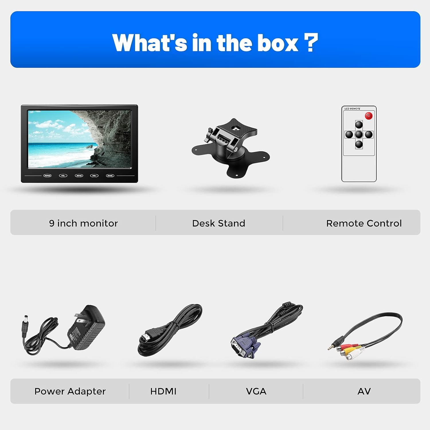 Gеt Sресіаl Prісе APROTII 9 Inch Security Monitor, Small LCD HDMI Monitor Mini Screen 1024x600, HDMI VGA AV Portable Mini HD Color Screen Display Built-in Speaker，with Remote for PC Raspberry Pi Camera Car Security