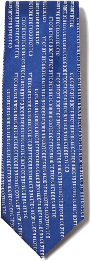 Men's Blue Ties Suck Binary Code Tie Necktie Neckwear