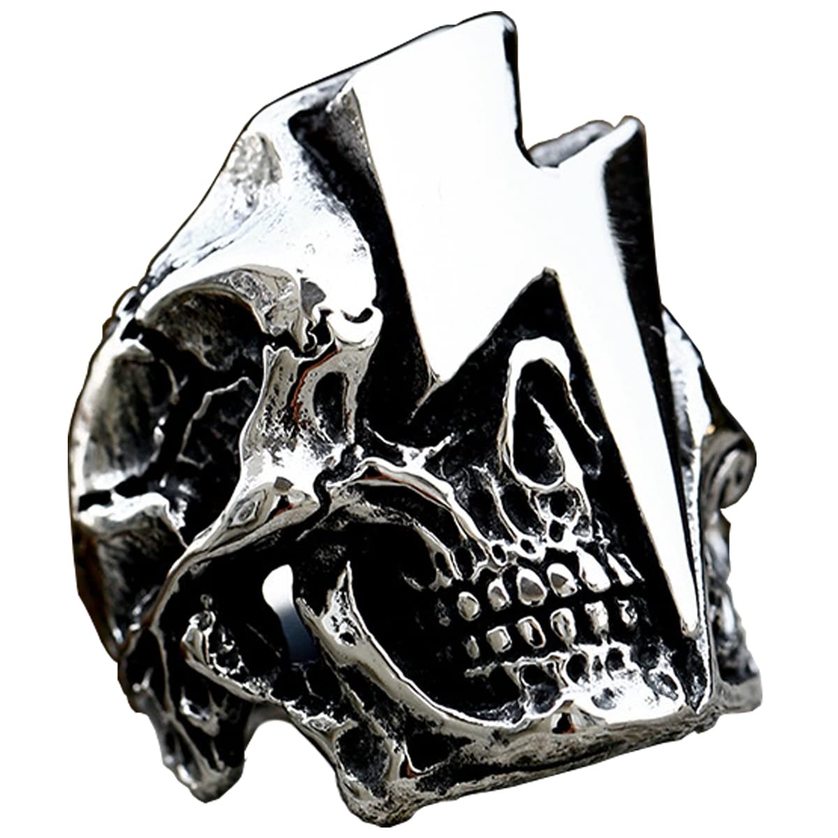 Death Skull Ring for Men Stainless Steel Jewelry Biker Rings Scary Death Ring Skull for Gifts