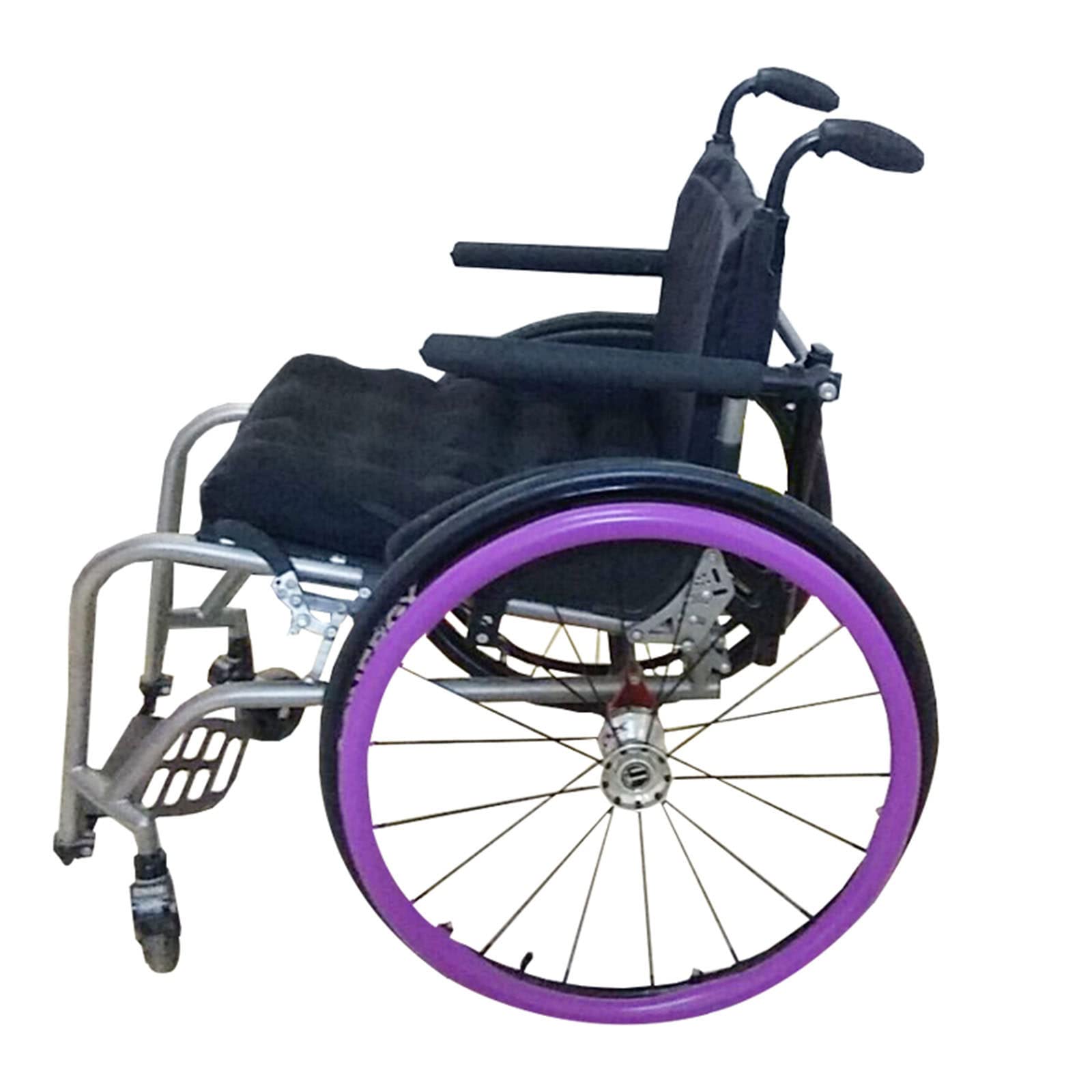 Fundas para llantas de 22/24 pulgadas para silla de ruedas traseras deportivas, funda de silicona antideslizante para carrito de empuje de silla de ruedas