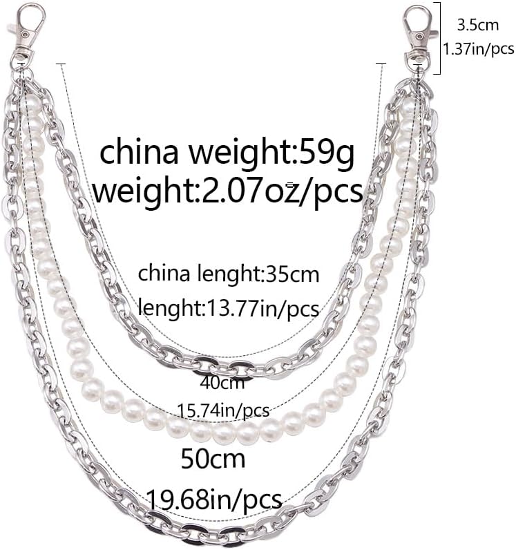 Pants Chains Versatile Wallet Waist Belt Chain Bike Hip Hop Punk JeansChain Layered Clothing Accessory for Street Style Decor Men Women - Image 2