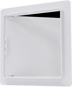 Access Door 6 X 9 Plastic Access Panel Removeable/Reversable Door with Frame for Concealed Wall/Ceiling Application - [Outer Dimensions: 7 Width X 10 Height]