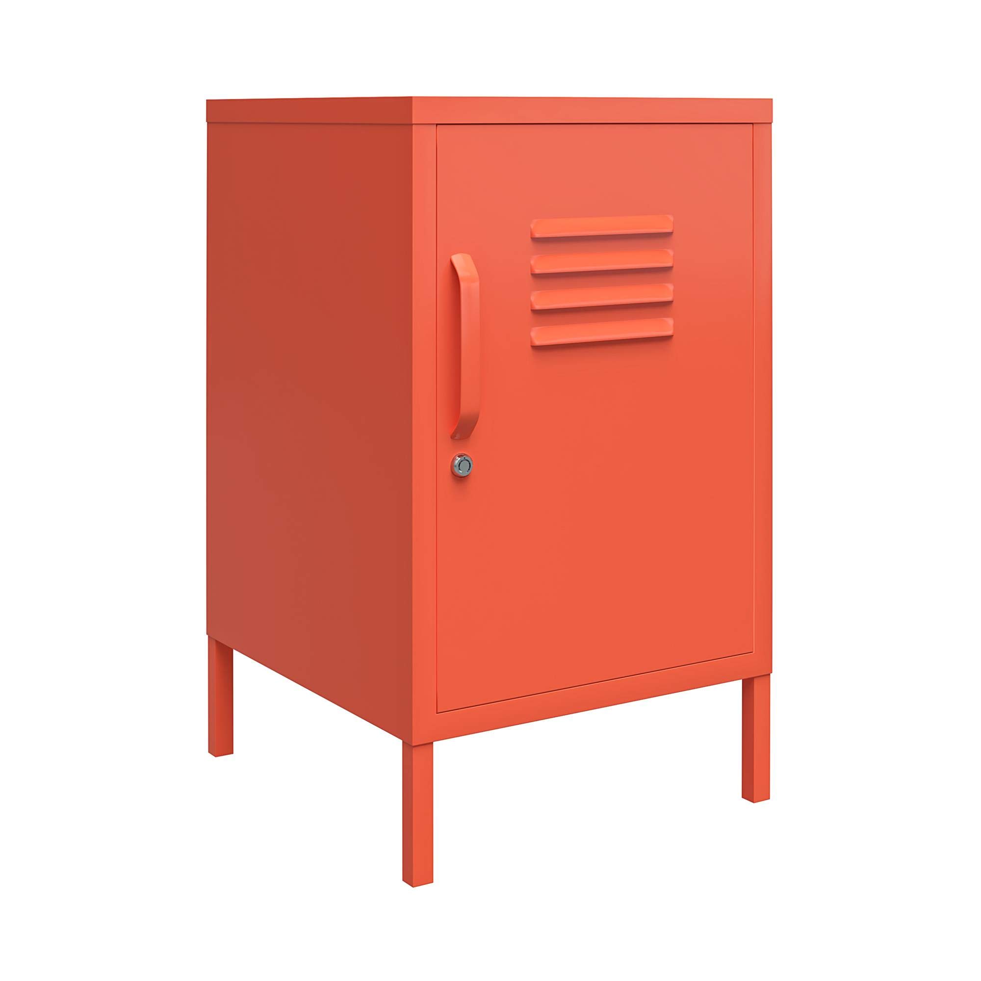 Vendor-Unknown Orange Cache 2 Door Metal Locker End Table In By Dorel Novogratz