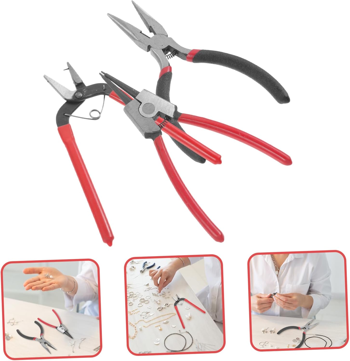 Angoily 3pcs Mini Jewelry Making Pliers Multi-functional Diy Craft Tools for Precision Punching Bending Cutting Durable for Scrapbooking Handmade Crafts