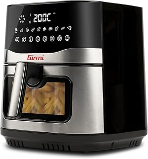 Girmi FG90 Ecofrit Premium Air Fryer, 2200W, 9 Lt, Double Resistance, Window, Non-stick Container, Digital Display, Defros…