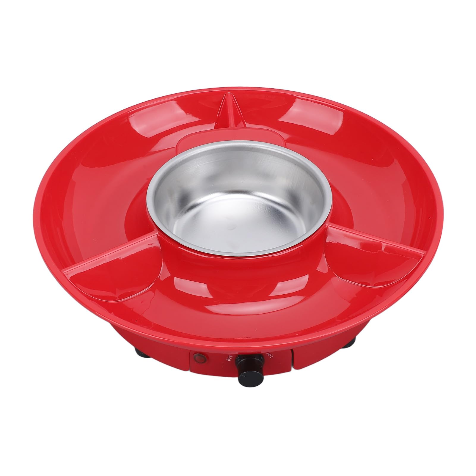Ensemble de Luxe pour Appareil à Fondue électrique, Plateau de Service Amovible pour Chocolat et Fromage avec Fourchettes à Tremper, Ensemble de Fondue au Fromage, (Prise UE 220V)