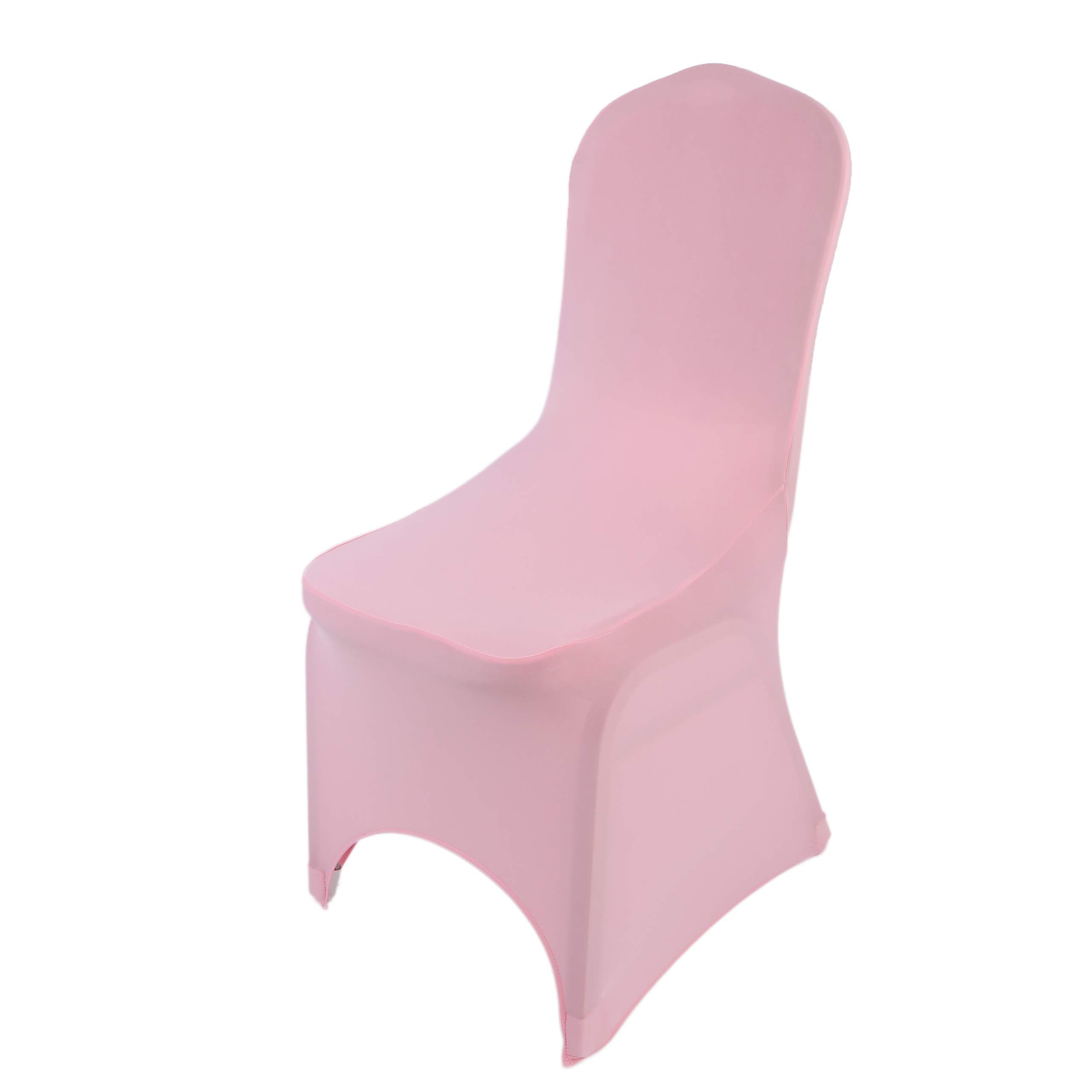 Chair Covers Spandex Universal Slipcovers Dining Chair Cover Wedding Banquet Party Arched Front (Baby Pink, 10) โ image 1