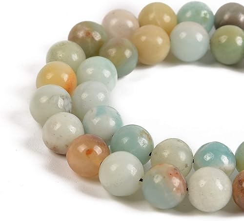 Nancybeads 90 cuentas sueltas de Tiendaita natural de color mixto de 0.157 pulgadas, redondas, espaciadoras para fabricación de joyas, 15.5