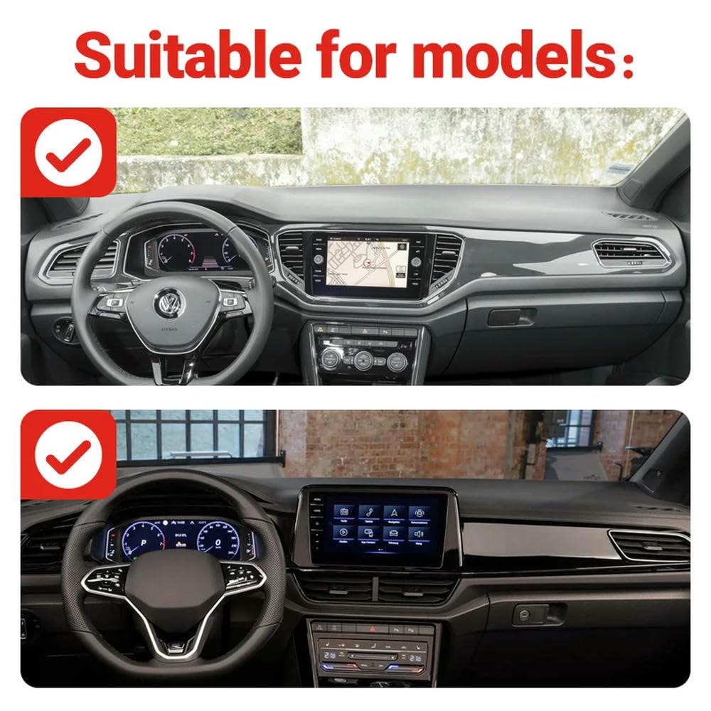 Couverture de Tableau de Bord de Voiture Couvertures de Tableau de Bord intérieures Anti-Rayures - pour VW T-ROC TROC 2018 2019 2020 2021 2022 2023