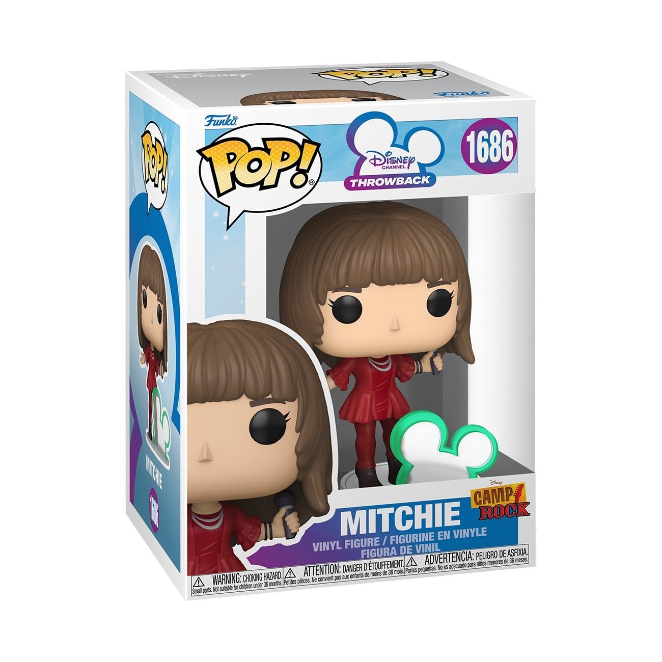 Funko Pop! Disney: Camp Rock - Mitchie with Disney Icon - Figura de Vinilo Coleccionable - Idea de Regalo - Mercancía Oficial - Juguetes para niños y Adultos - Figura Modelo para coleccionistas