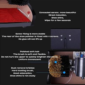 Amazon.co.jp: 電動靴磨き機、自動靴磨き靴磨き機、自動水平誘導