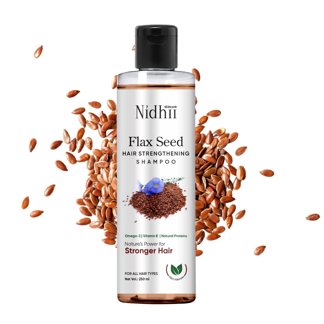 Flax Seed Hair Strengthening Shampoo | With Flax Seed, Amla, Shikakai & Bhringraj | Gentle Cleansing & Hair Strengthening | Nourishes Scalp & Reduces Hair Fall | For Men & Women | 250ml-image-26