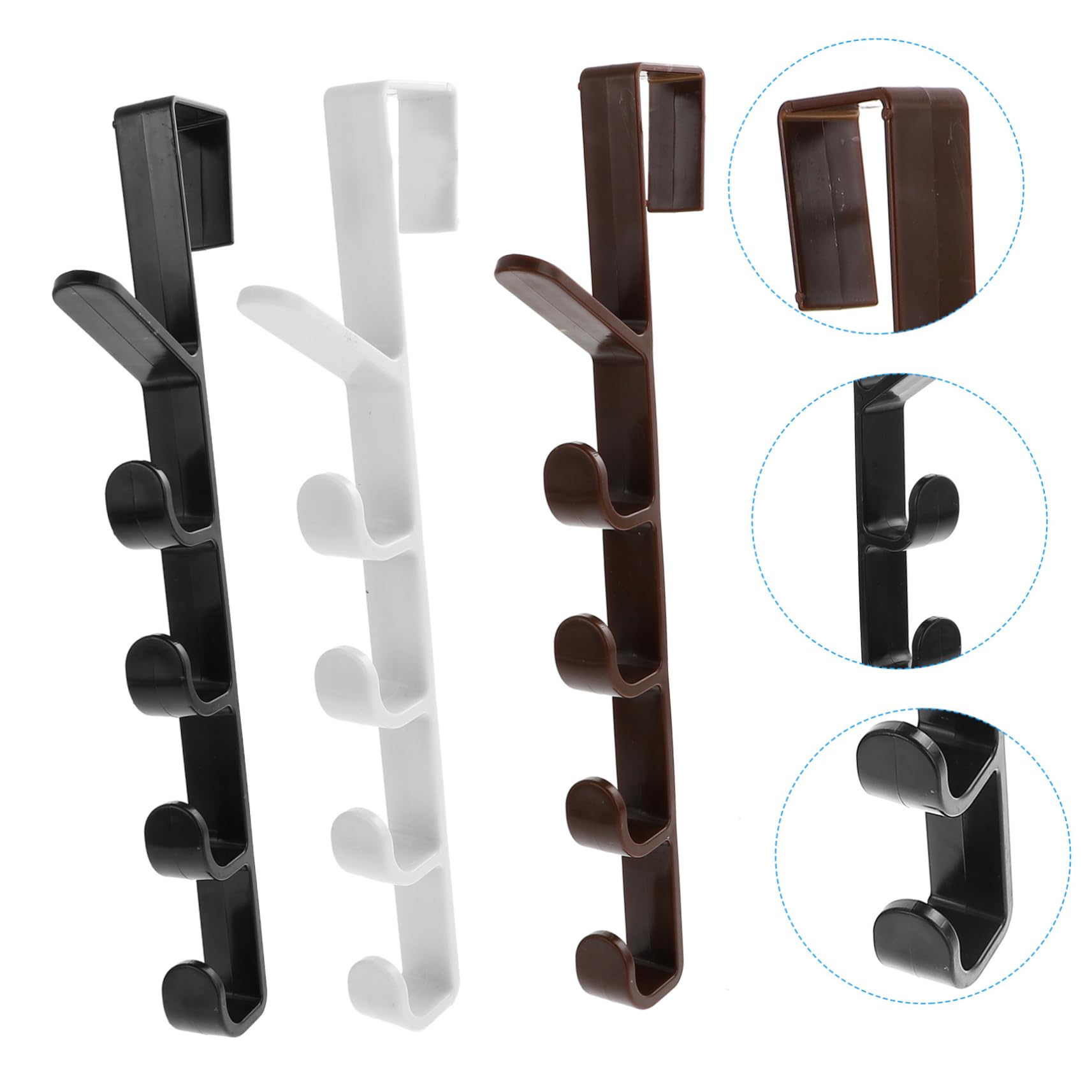 Garneck 3pcs Door Coat Hook Over The Door Rack Outdoor Hooks for Hanging Locker Hooks Over Door Towel Hook Hat Hook Door Hangers for Clothing Kitchen Door Hook Over The Door Towel Rack Abs