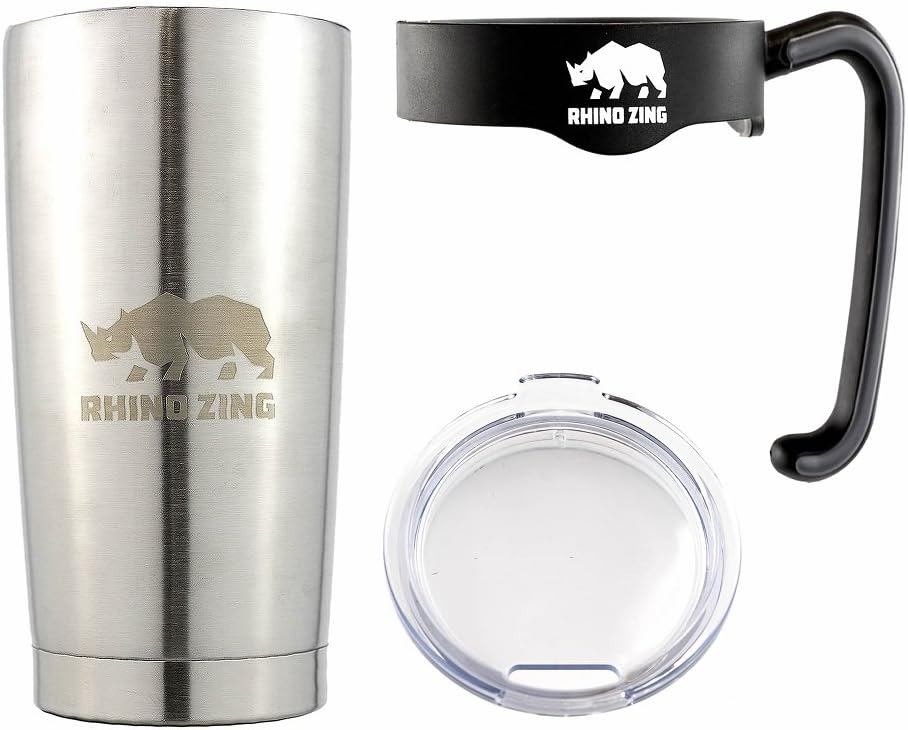 Travel Insulated Coffee Mug Stainless Steel Tumbler 20 Oz with Handle
