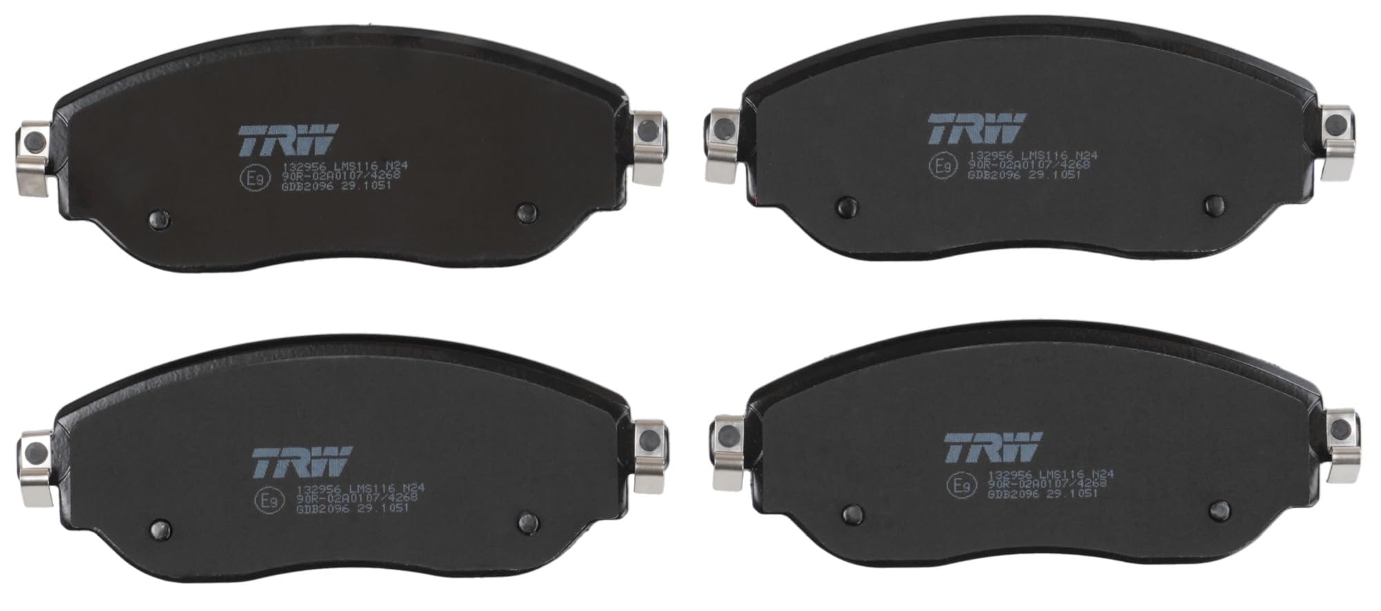 TRW GDB2096 Plaquettes de Frein Kit de 4 pour Renault Trafic III Fourgon (FG_) 2014 - Essieu Avant et Autres Véhicules | Compatible avec: FIAT TALENTO Bus, TALENTO Kasten, TALENTO Pritsche/Fahrgestell, NISSAN NV300 Kasten, NV300 Kombi