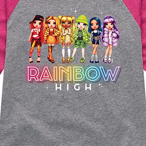HYBRID APPAREL - Rainbow High - Rainbow High Character Group - Toddler and Youth Girls Raglan Graphic T-Shirt3