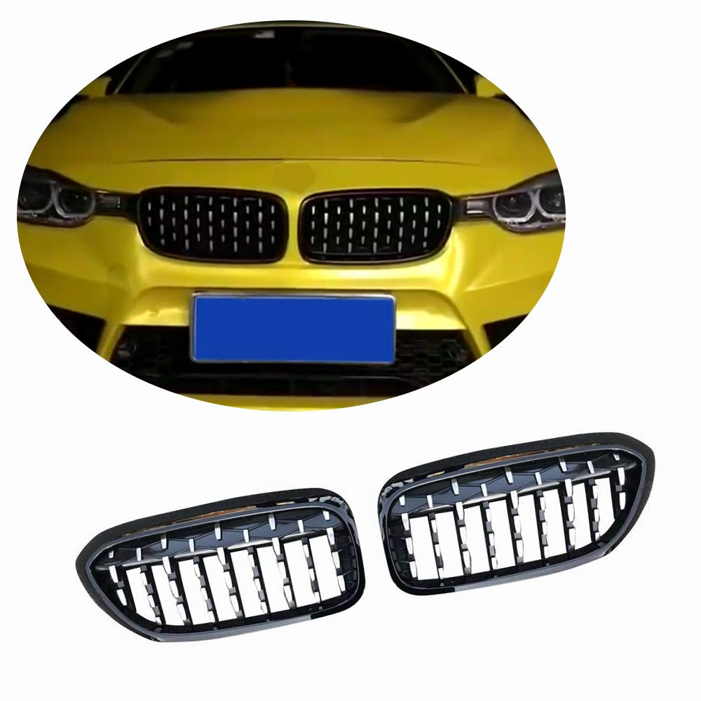 MCARCAR KIT Front Grille fits BMW 3 Series F30 F31 320i 325i 328i 330i 330e 335i 340i 318d 316d 328d 2013-2018 ABS Replacement Bumper Kidney Grill Cover Trim Body Kit 2pcs