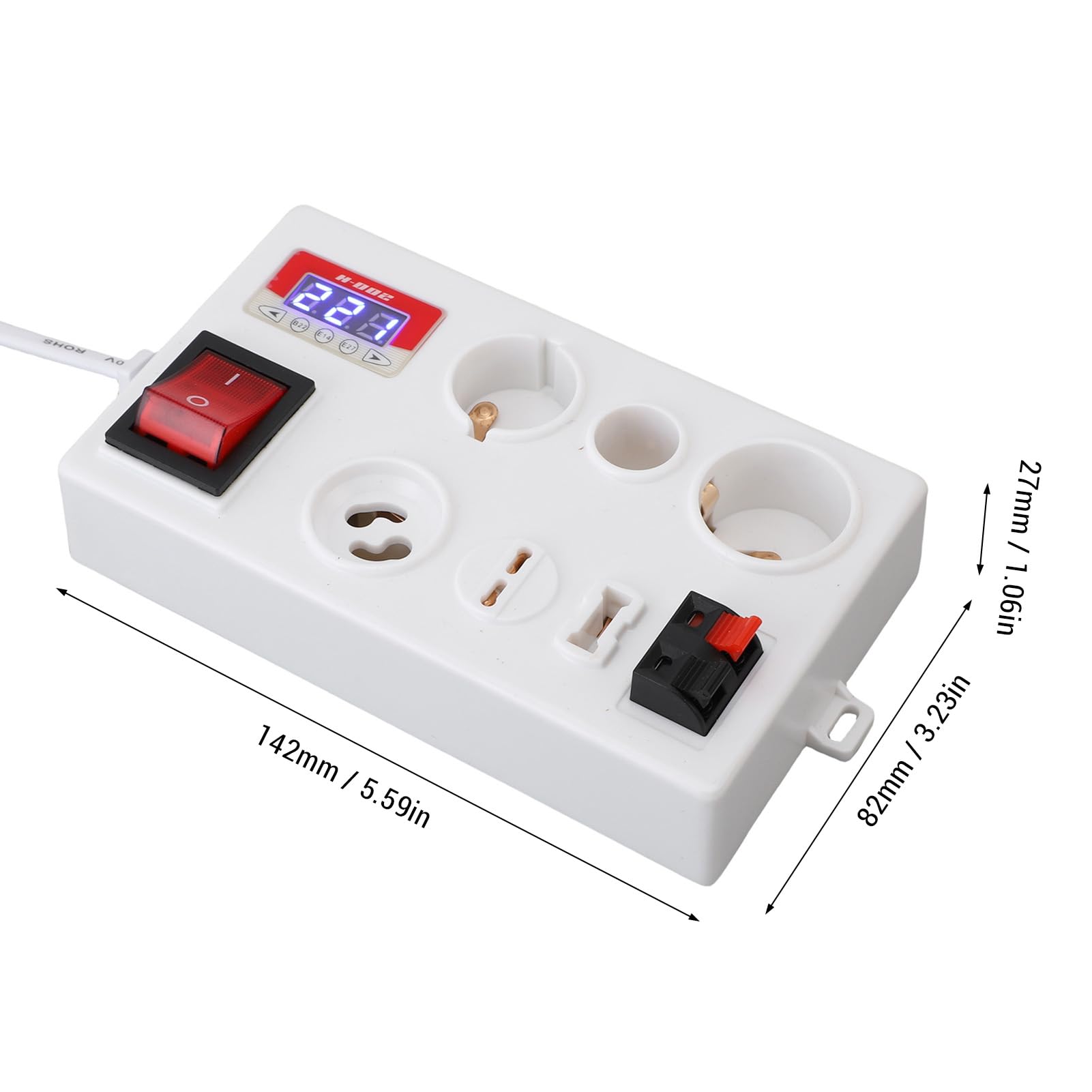 Eujgoov Parametr LAMET Tester LAGE TESTOWANIE ZROBIONA Z B22 E14 E27 GU10 G4 do Podstawy Lampy G12 G9 (Wtyczka UE 85-265V)