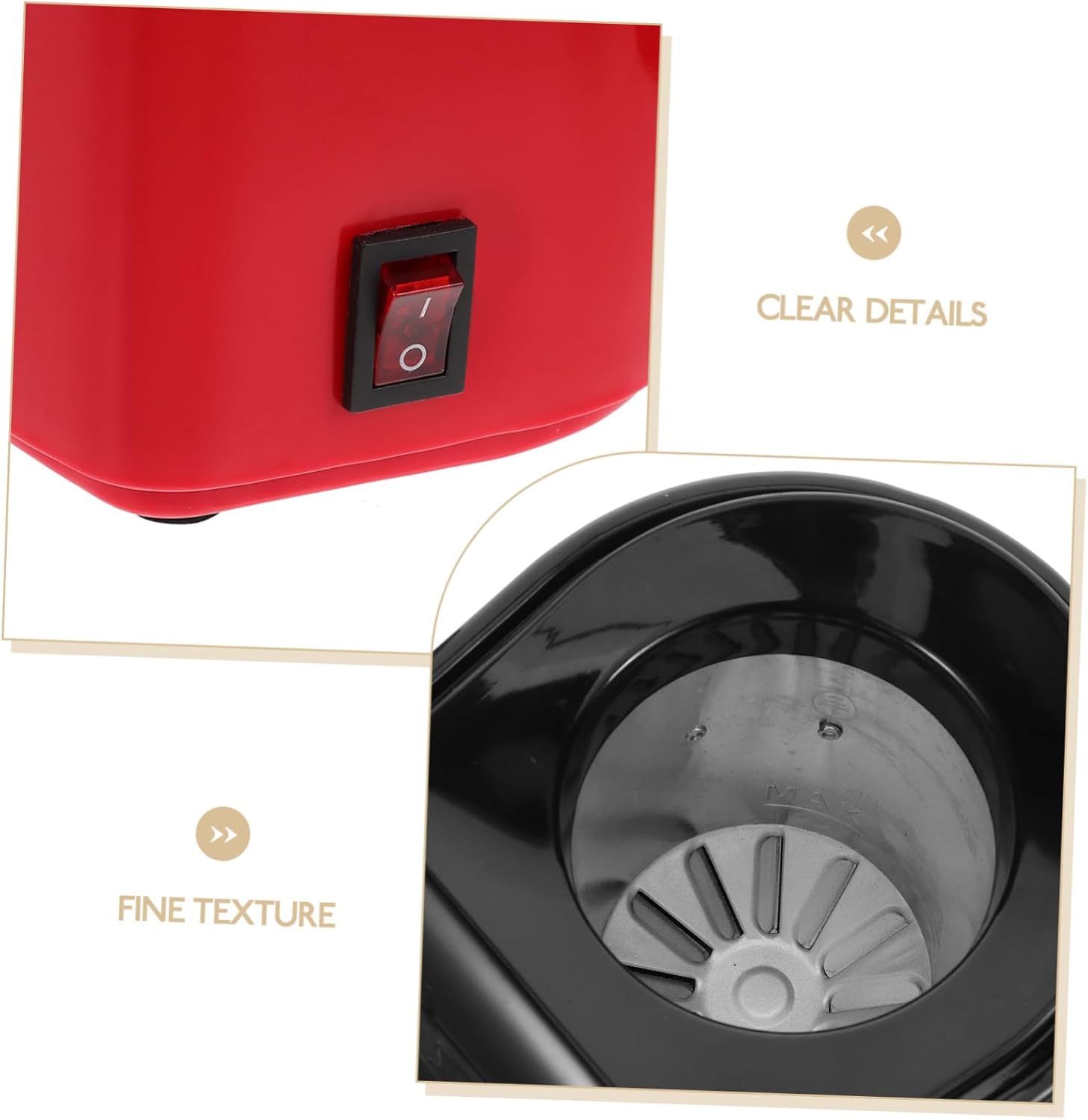 110v Electric Hot Air Popcorn Machine for Home Fast Popcorn Oil Compact Butter Melting Feature for Kitchen Party Use