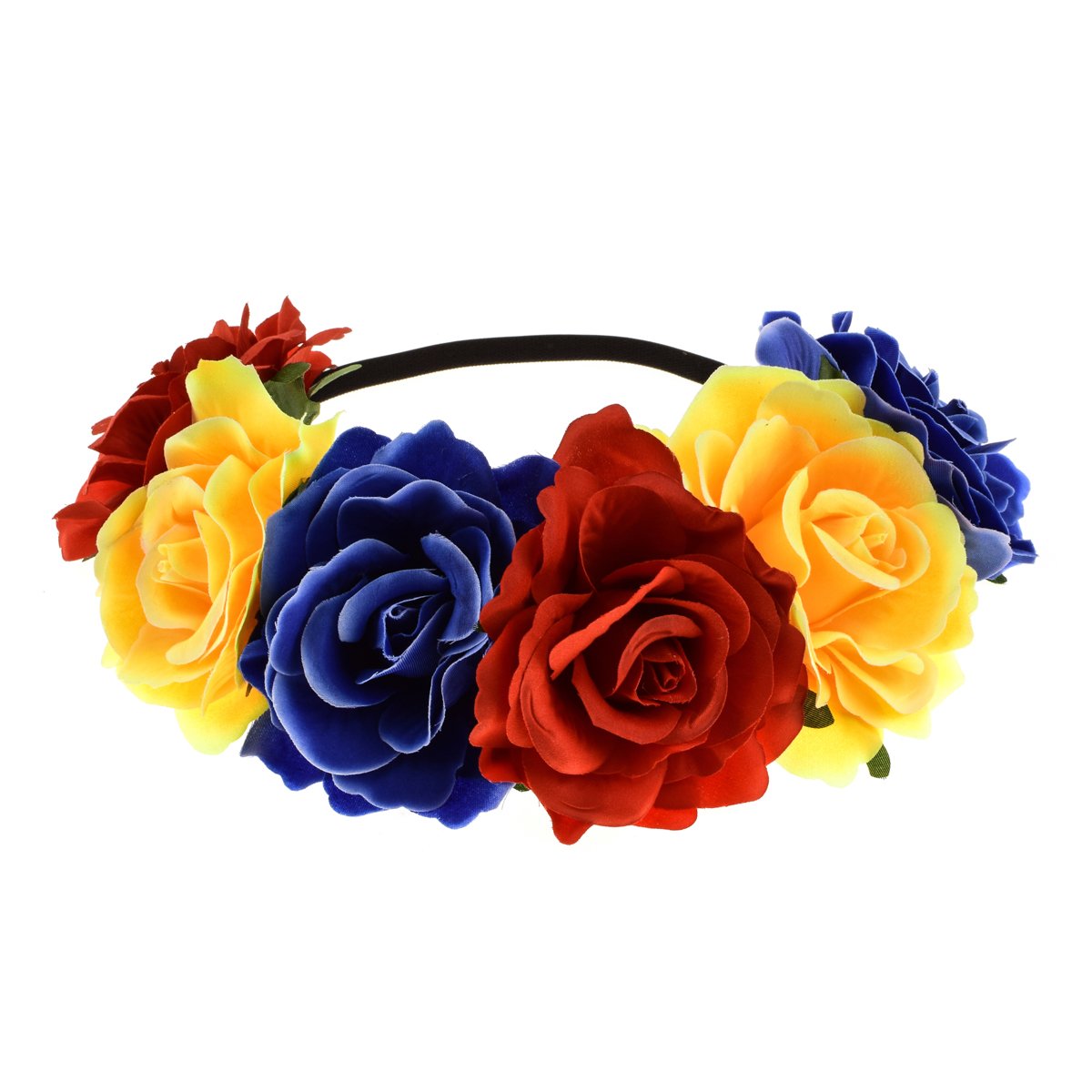 June BloomyRose Floral Crown Garland Flower Headband Headpiece for Wedding Festival