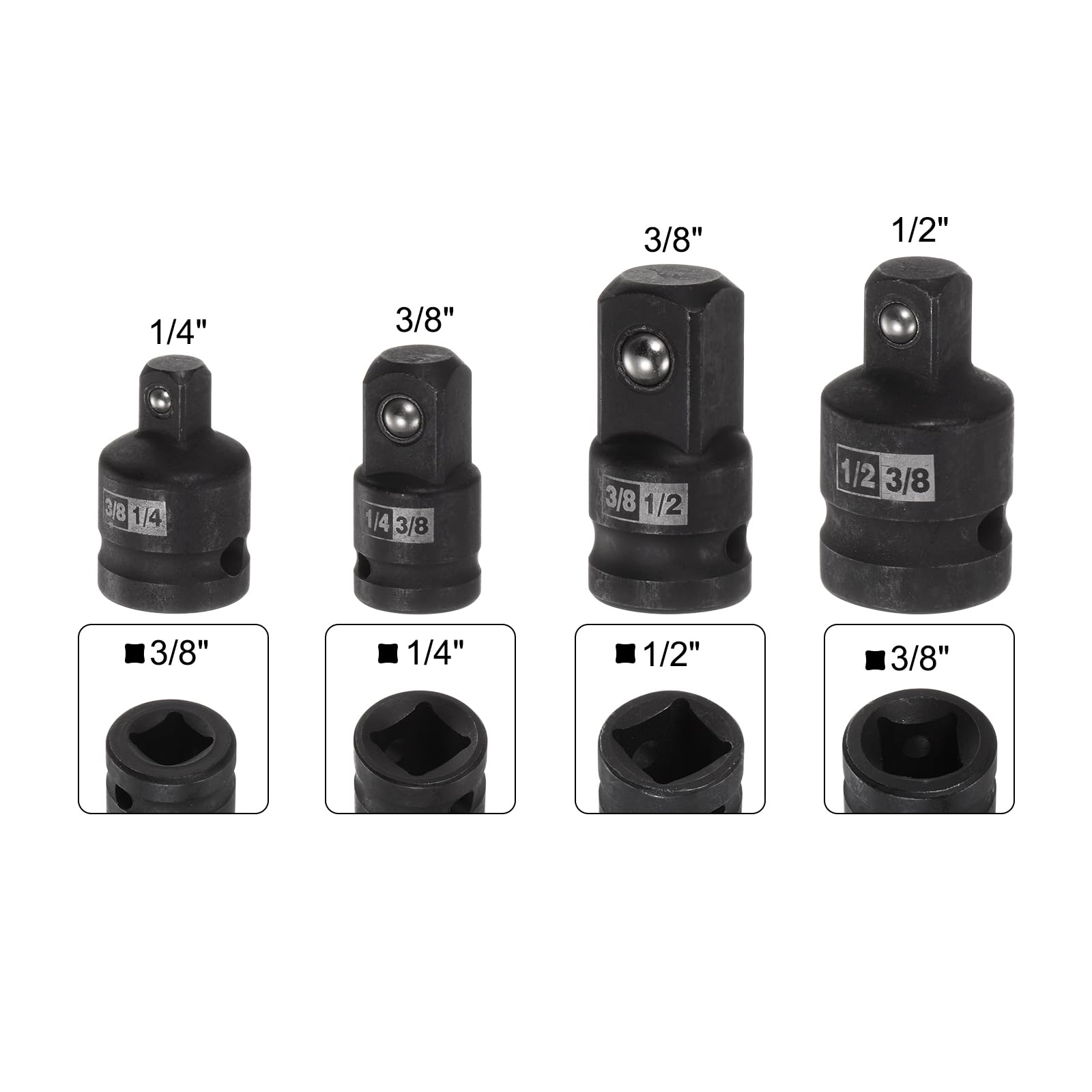 Set Di 6 Adattatori Per Chiavi A Bussola, Adattatore CR-V Da 1/2" A 1/4 - Foto 3
