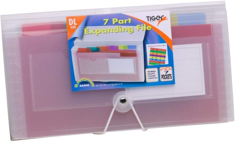 Tiger 301798 DL 7 Part Rainbow Expanding File