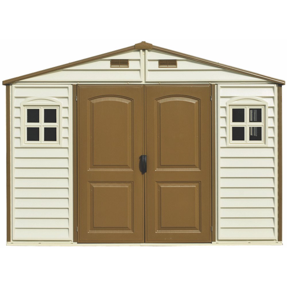 Duramax (30214-4) Capanno in vinile con lati in legno V2, 10 x 8 piedi, colore: avorio/marrone