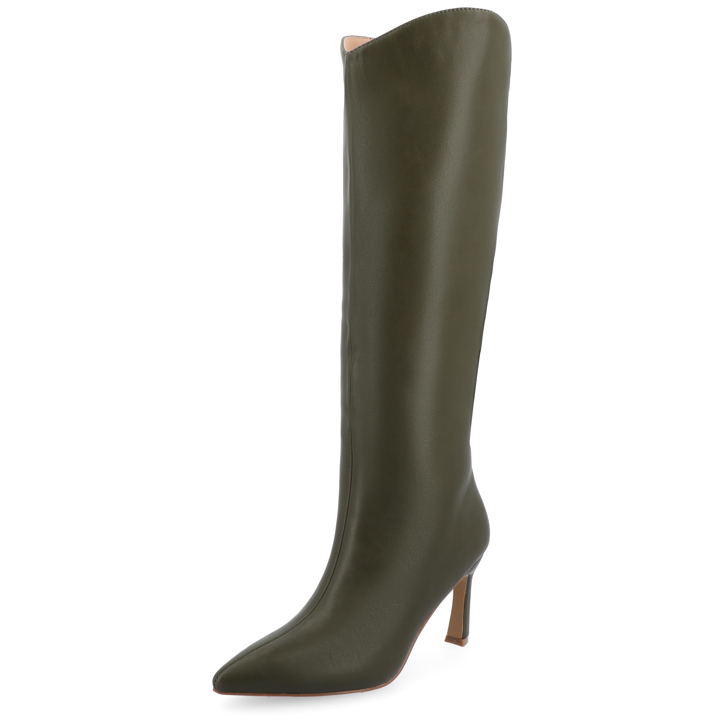 Journee Womens Rehela Pull On Stiletto Heel Boots