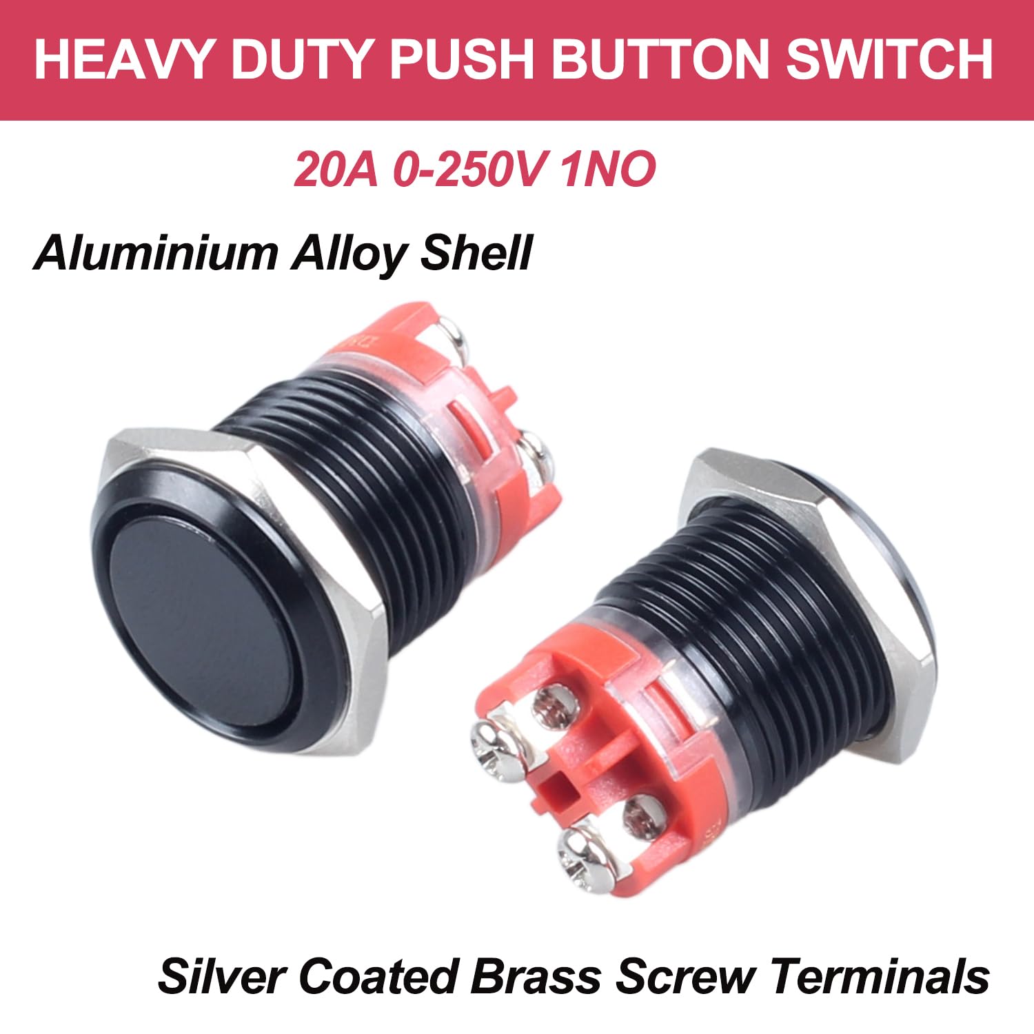 Snapklik.com : 16mm Heavy Duty Latching Metal Push Button Switch ...