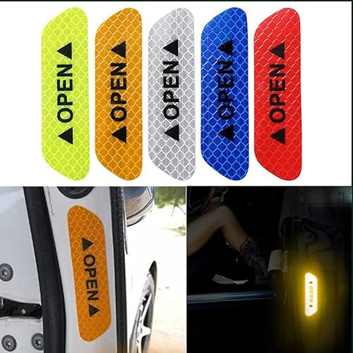 Miniatura 6 de Juego de calcomanías reflectantes fuertes para automóvil, 40 unidades, llanta de rueda, 2 juegos de maletero, parachoques, espejo retrovisor y