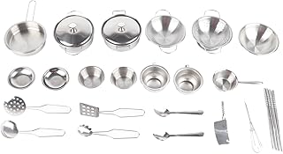 Conjunto De Panelas Em Miniatura, Brinquedos De Cozinha Para Meninos E Meninas, Panelas De Aço Inoxidável, Utensílios De Cozinha, Conjunto De Panelas Para Crianças, Conjunto De Panelas