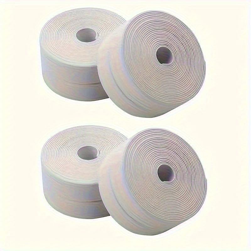 3.2m Self-Adhesive Toilet Caulking Strip, Bathroom Sealant Tape for Floor and Wall Edge Protection, White