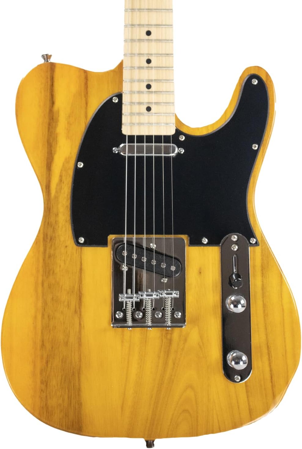 Sawtooth ET Series Electric Guitar, Butterscotch with Black Pickguard