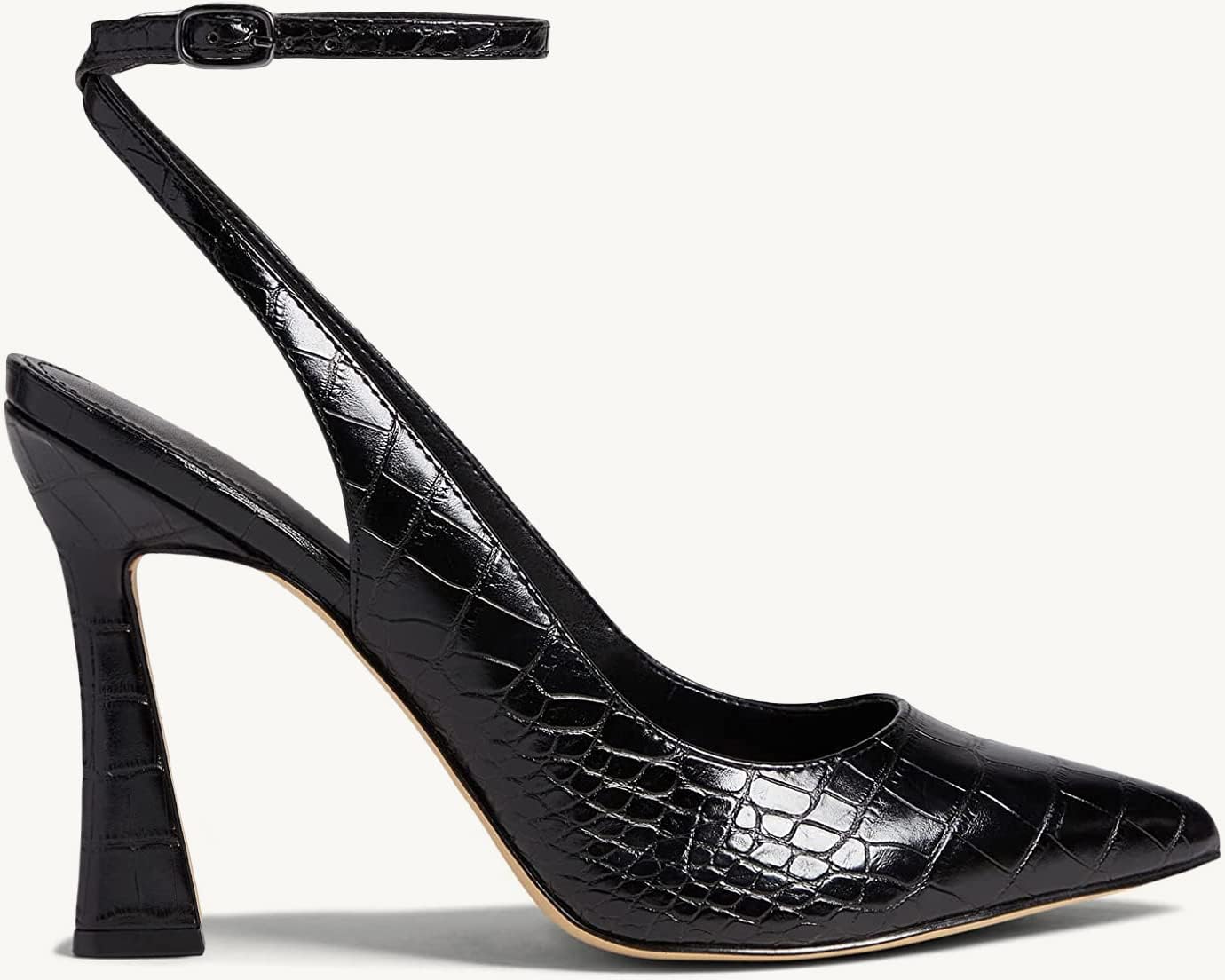 Womens Closed Toe Ankle Strap Heels Pointed Toe Pumps Shoes Slingback High Heel Wedding Dress Shoes - Image 3