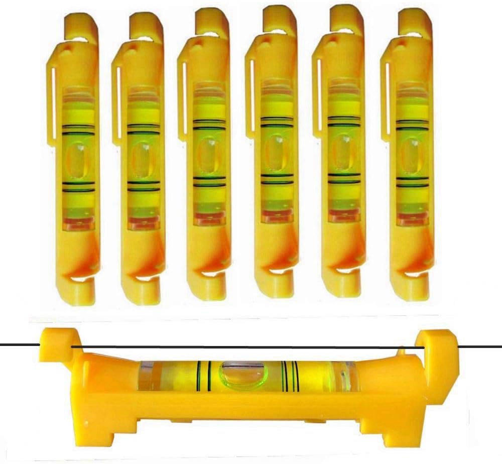 7 pcs Hanging Bubble Line Level for Building Trades, Engineering, Surveying, Metalworking and other Equipment Measure (Yellow - 7 Pack)