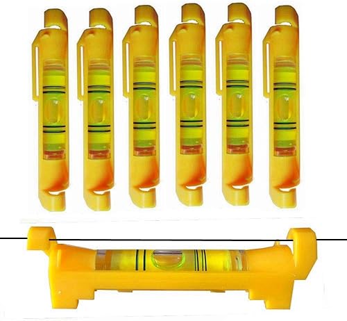 7 piezas Nivel de Línea de Burbuja Colgante para Oficios de Construcción, Ingeniería, Topografía, Metalurgia y Otros Equipos de Medición (Amarillo -