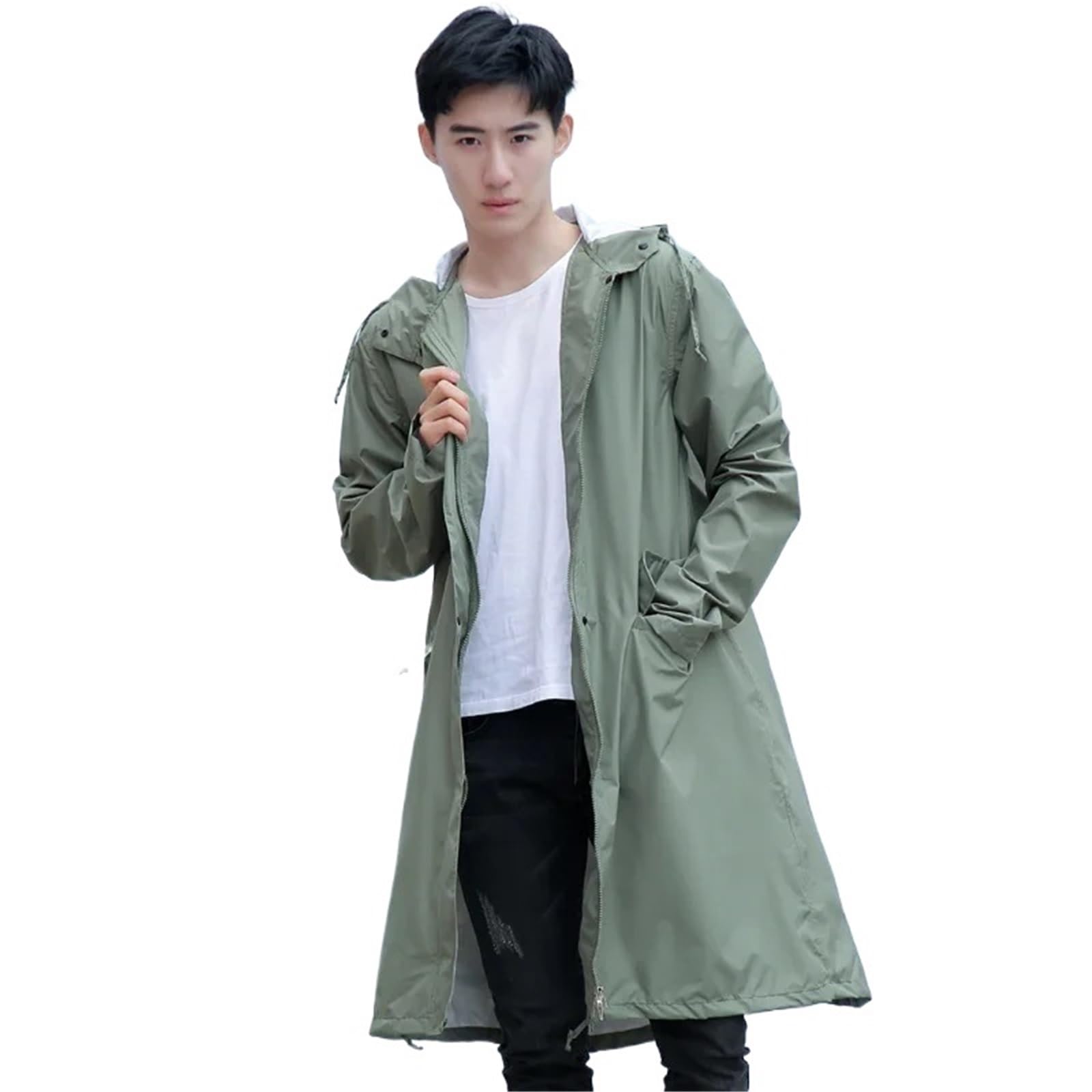 Poncho De Lluvia Poncho impermeable largo for mujer y hombre, transpirable, portátil, repelente al agua Para Senderismo