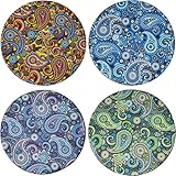 Grunda 4 posavasos compatibles con botella de cristal | Posavasos de cristal de neopreno adecuado para jarra de cristal de 0,615 l, accesorio para gasificador de agua