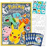 Pokemon Coloring Book for Kids, Teens - Bundle with Pokemon Advanced Coloring Book Plus Pokemon Cards for Boys | Pokemon Coloring Set