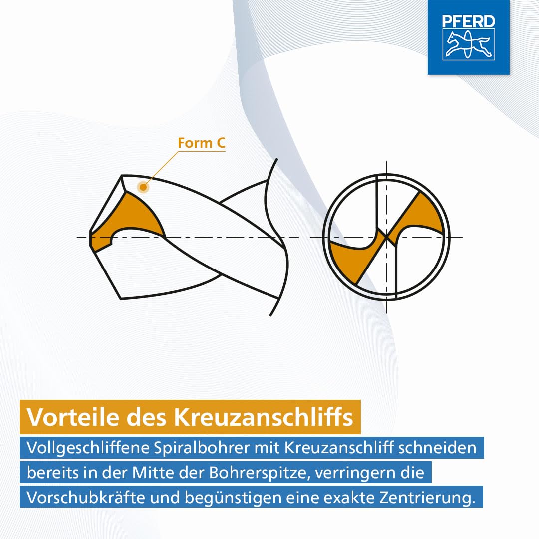 PFERD TOOLS Spiralbohrer-Set INOX, 25-tlg. | Ø 1-13 mm, HSS-E Co5 N, DIN 338, 135° | 25203704 – für zähe und harte Werkstoffe