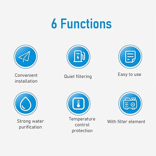 Miniatura 4 de Bomba de filtro de piscina 30W, bomba de filtro de piscina 800GAL por hora Filtro de piscina de tierra para impurezas de filtro de piscina