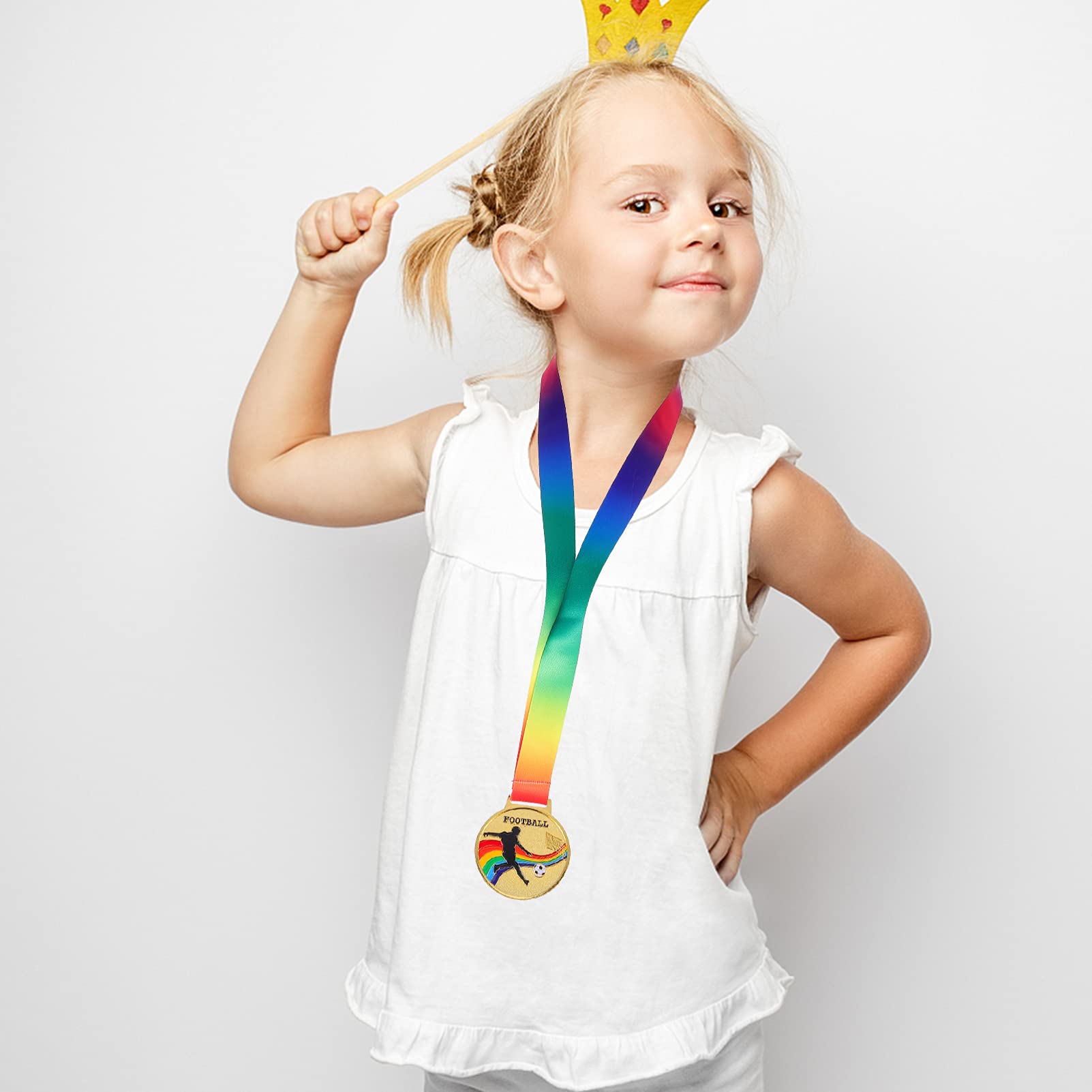 STOBOK 6piezas Medallas De Competición De Fútbol Medallas para Eventos Deportivos Premios para Fiestas y Infantiles