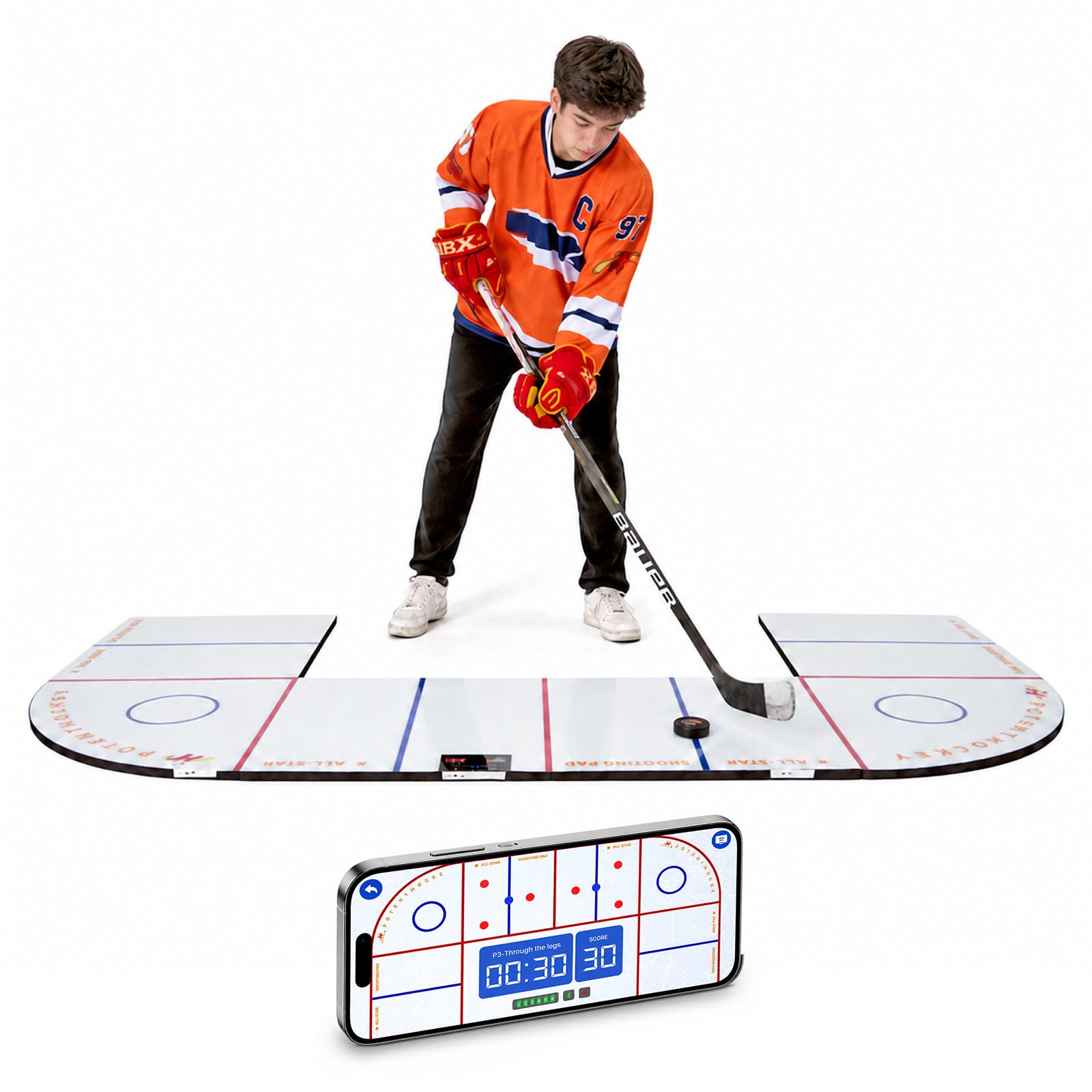 Potent Hockey Ultimater Dangler 270° | App-Powered Stickhandling Trainer | Hockey Trainin…