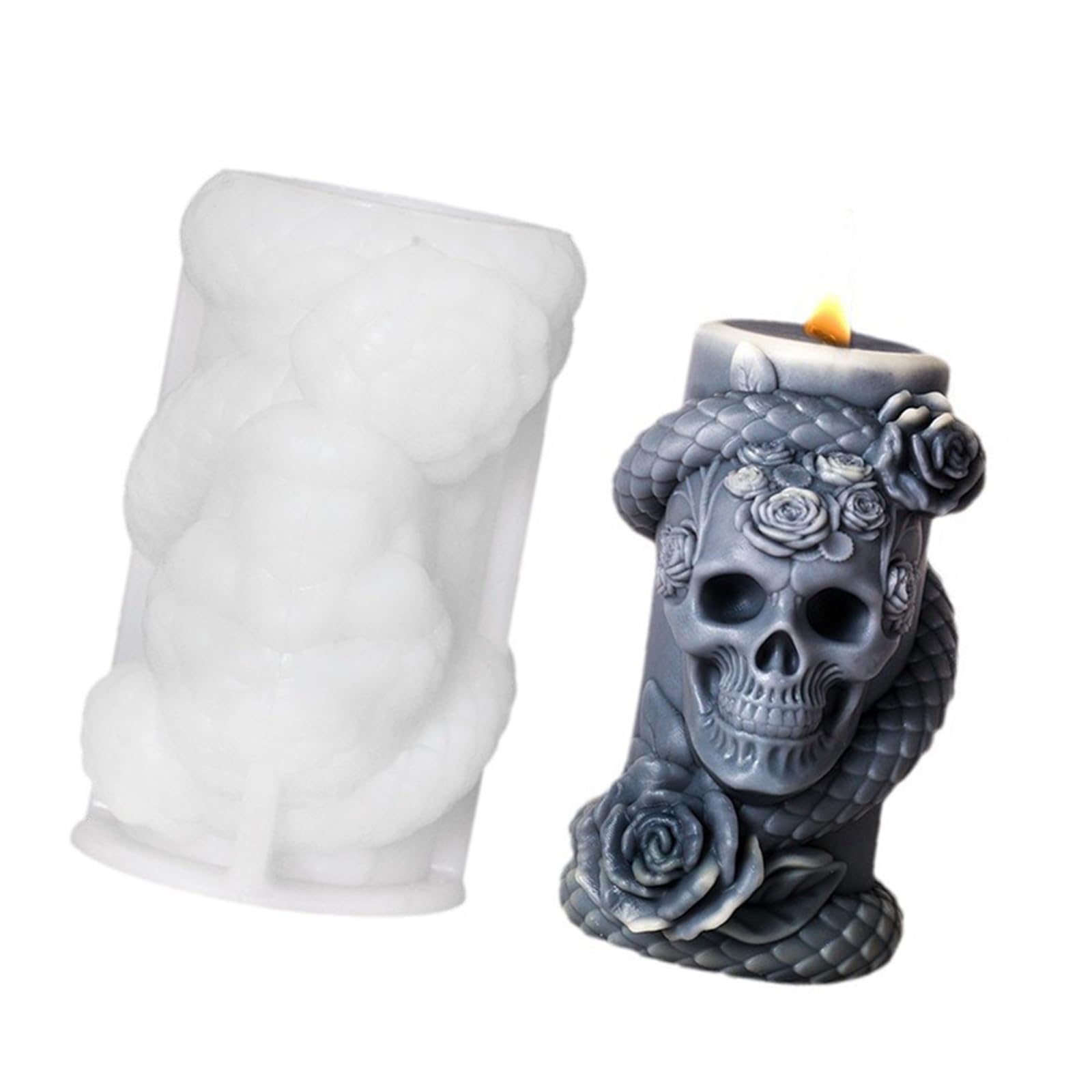 Kalttoy Cylindrical Snakes Silicone Molds Rotating Snake Molds Plasters Casting Ornament Silicone Rotating Snake