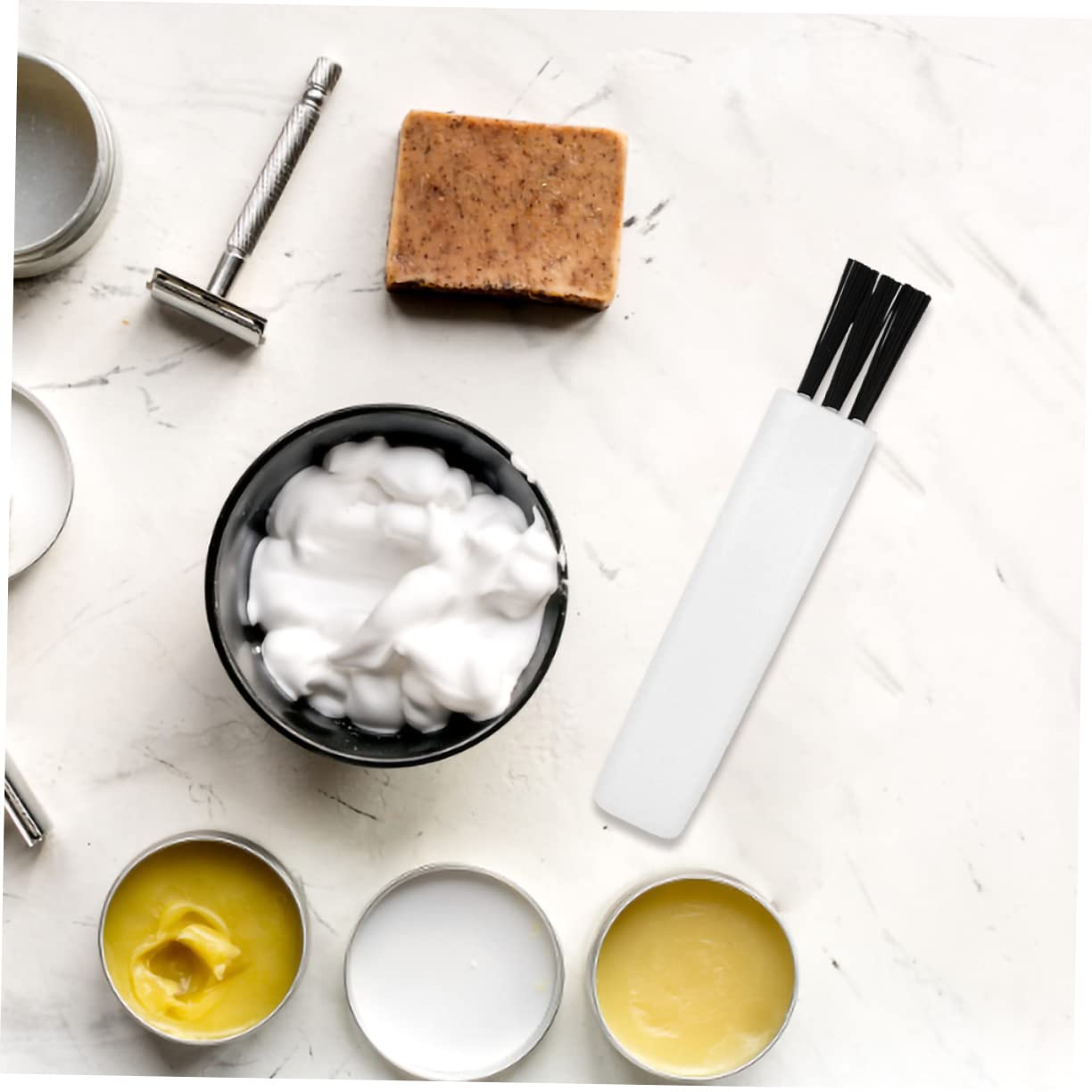 TOVINANNA Razor Cleaner Brush Set for Beard Shaving Mini Cleaning Tools Plastic Brush