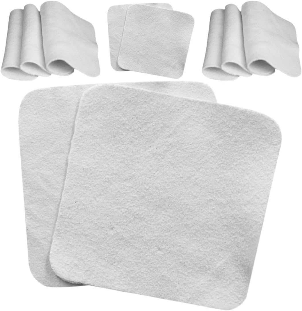 IMIKEYA 10pcs 10pcs White Cleaning Cloths for Jewelry and Gemstones